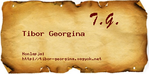 Tibor Georgina névjegykártya